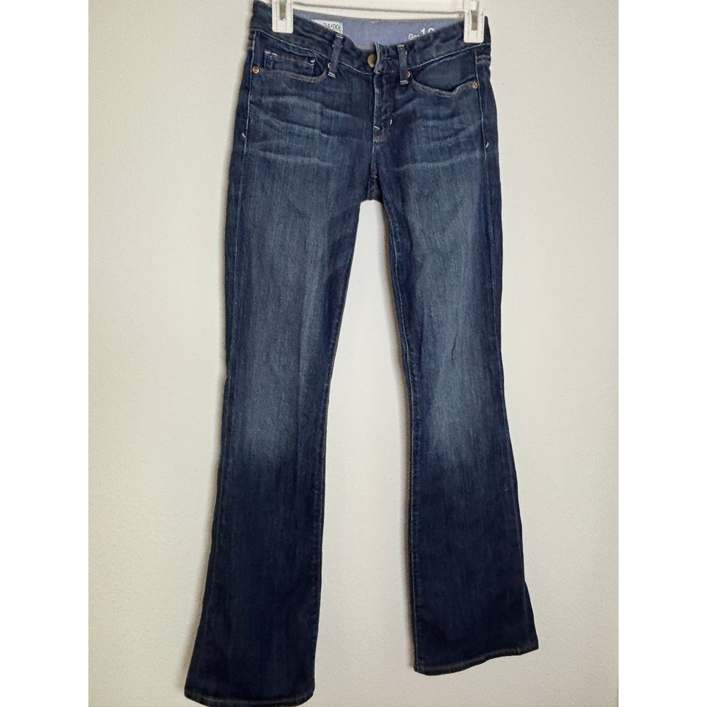 Gap 1969 Sexy Boot Cut Jeans Womens 24 00r‎ Dark Wash Low Rise Flare Denim